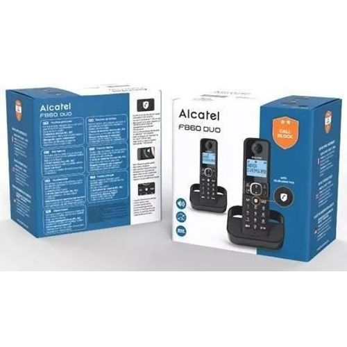 Téléphone Sans Fil Duo Avec Répondeur Noir - F860duonoir