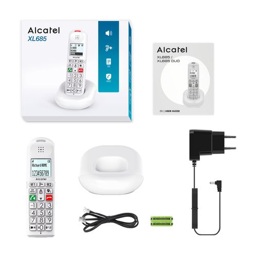 Téléphone sans fil répondeur ALCATEL XL 685 Solo Blanc