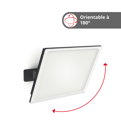 Projecteur LED Mural Noir, 50 W, 4200 Lumens