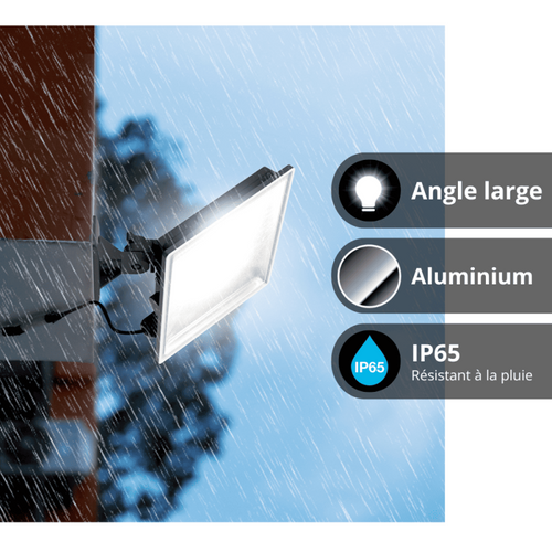 Projecteur LED Mural Noir, 50 W, 4200 Lumens