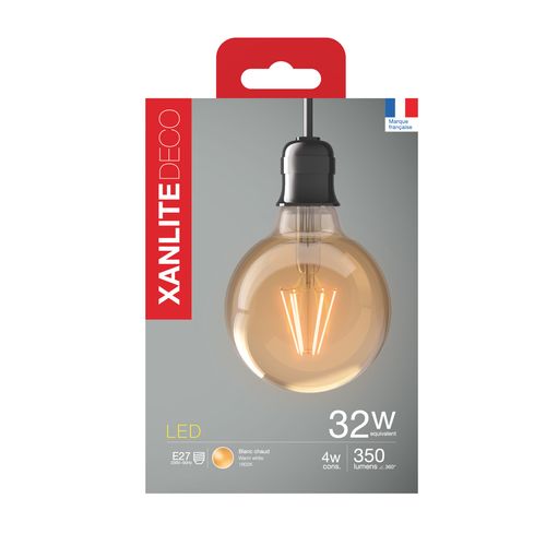 Ampoule LED vintage Globe E27  Ambrée