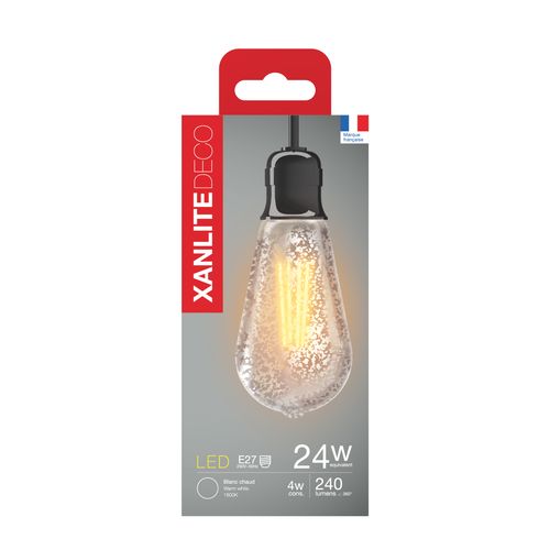 Ampoule déco antique E27 ST64 Fumé gris