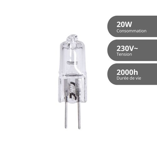 Lot De 3 Ampoules Halogènes Culot G4, 375 Lumens, 2900 Kelvins, Blanc Chaud, Dimmable