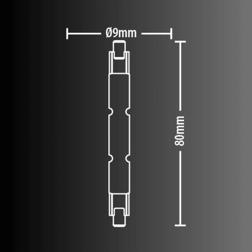 Lot De 2 Ampoules Halogènes Culot R7s, 78mm, 2216 Lumens, 2900 Kelvins, Blanc Chaud Dimmable