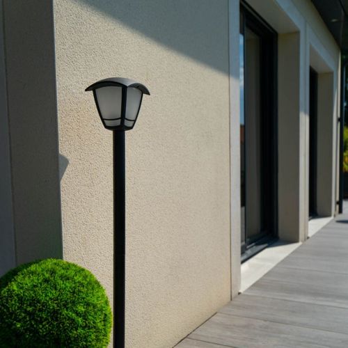 Lampadaire Filaire Noir 112cm Rétro Ip44, Culot E27, 40w Max