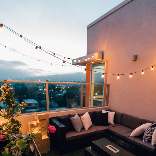 Guirlande LED 10m Extensible, 10 Douilles, Compatible Ampoules E27 (non Incluses)