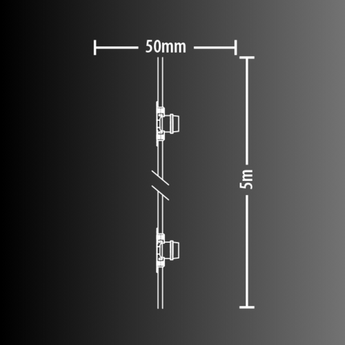 Guirlande LED 10m Extensible, 10 Douilles, Compatible Ampoules E27 (non Incluses)