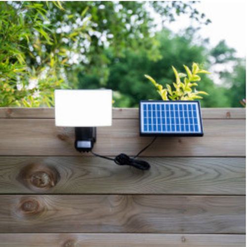 Projecteur Mural Solaire LED Ip44 à Détection De Mouvement, 1000 Lumens, 6500 Kelvin, Blanc Froid