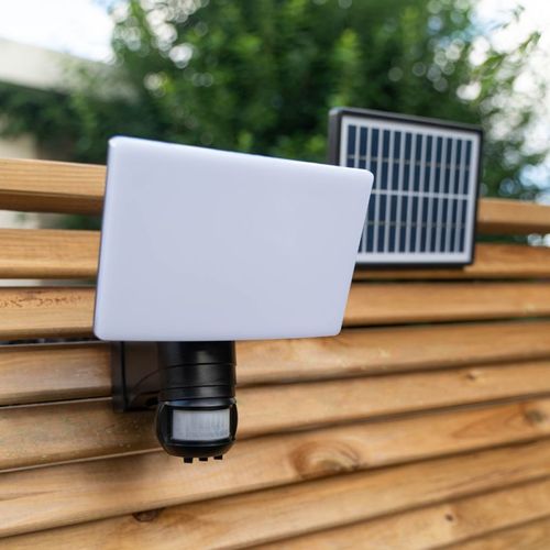 Projecteur Mural Solaire LED Ip44 à Détection De Mouvement, 1000 Lumens, 6500 Kelvin, Blanc Froid