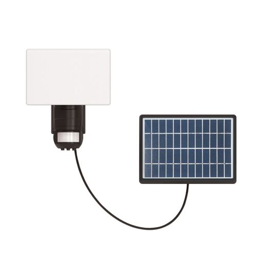 Projecteur Mural Solaire LED Ip44 à Détection De Mouvement, 1000 Lumens, 6500 Kelvin, Blanc Froid