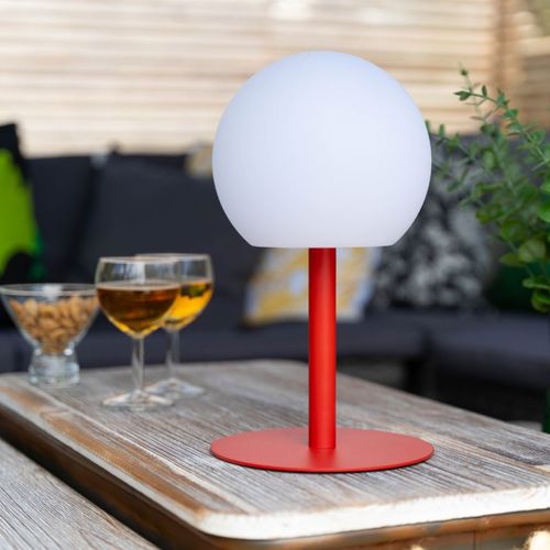 Lampe à Poser Pop - Boule Terracota Rechargeable En Métal LED Ip44, 400 Lumens, Cct Et Dimmable,