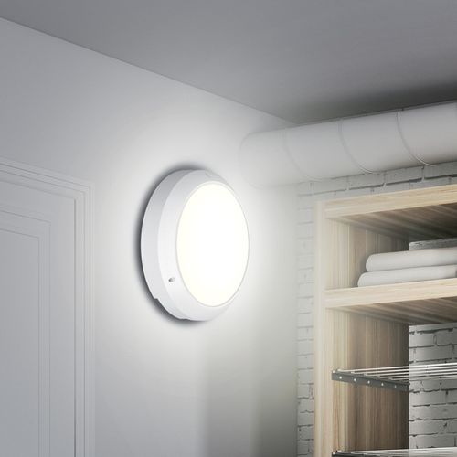 Hublot LED Blanc 30 Cm Ip65, 2000 Lumens, Conso 18w, Blanc Chaud