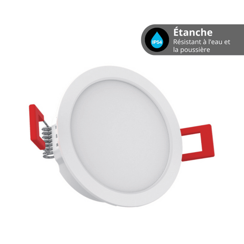 Pack De 8 Spots LED Intégrées Cct Ip54 Conso. 4w 345 Lumens Blanc