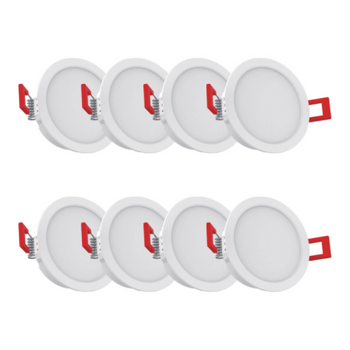Pack De 8 Spots LED Intégrées Cct Ip54 Conso. 4w 345 Lumens Blanc