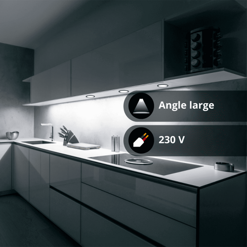 Pack De 8 Spots LED Intégrées Cct Ip54 Conso. 4w 345 Lumens Noir