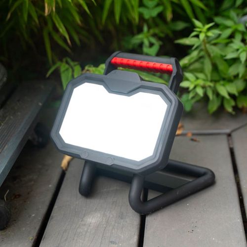 Projecteur LED Ip54, 2300 Lumens, Orientable, 3 Modes, 10h Autonomie, Blanc Froid, Rechargeable
