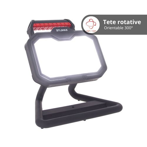 Projecteur LED Ip54, 2300 Lumens, Orientable, 3 Modes, 10h Autonomie, Blanc Froid, Rechargeable