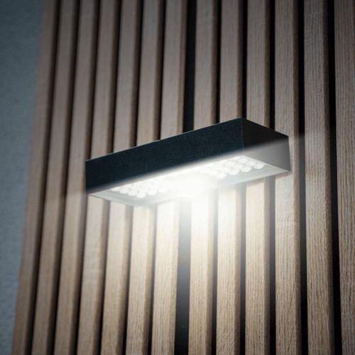 Applique Solaire LED Ip65, 900 Lumens, Détecteur De Mouvements, Noir