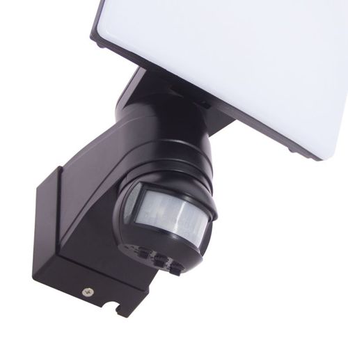 Projecteur Mural Noir LED Ip44 30w Avec Détecteur De Mouvement, 3000 Lumens