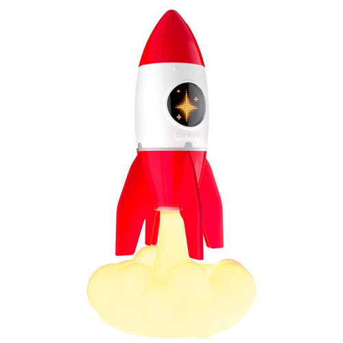 Veilleuse fusée H. 37 cm FUSEE Rouge