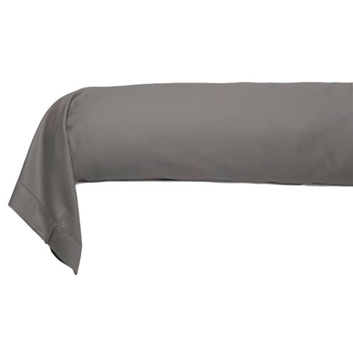 Taie De Traversin 86x185 Cm Satin De Coton Gris