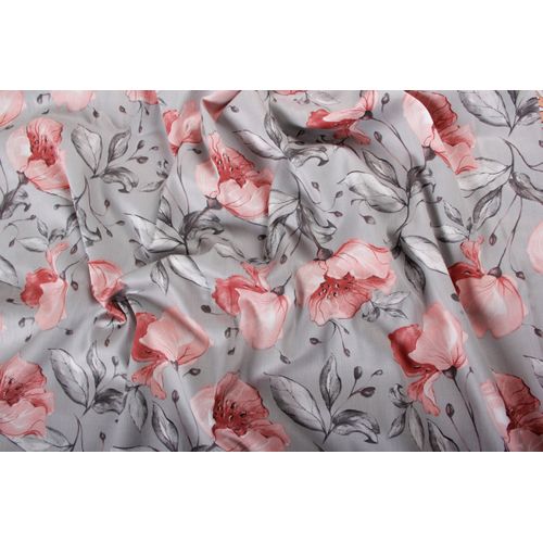 Lot De 2 Taies D'oreiller 63x63 Cm Satin De Coton Imprimé Floral