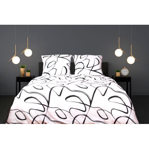 Housse De Couette + Taie D'oreiller 140x200 Cm "irregulaire" Coton Imprimé.