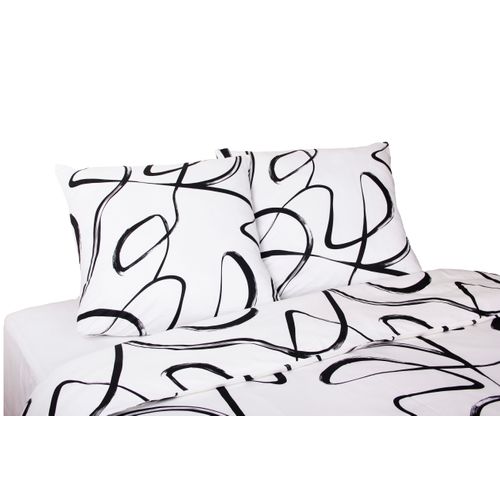 Housse De Couette + Taies D'oreiller 240x220 Cm "irregulaire" Coton Imprimé.