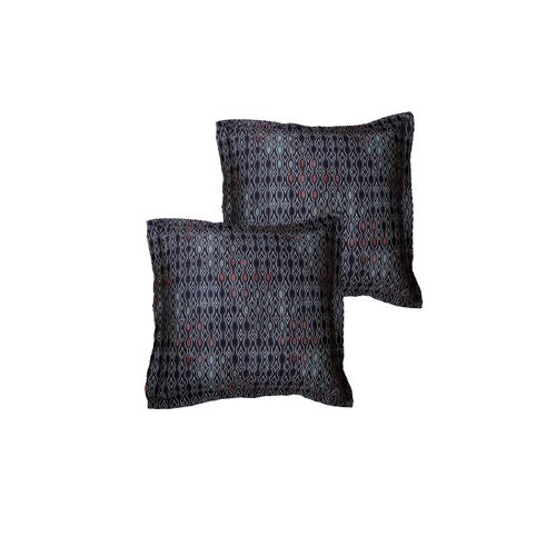 Lot De 2 Taies D'oreiller 63x63 Cm Satin De Coton Imprimé Majeur