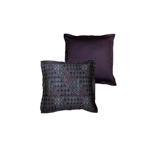 Lot De 2 Taies D'oreiller 63x63 Cm Satin De Coton Imprimé Majeur