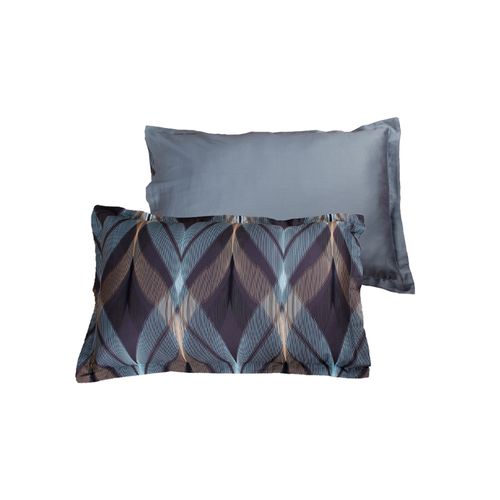 Lot De 2 Taies D'oreiller 50x70 Cm Satin De Coton Imprimé La Mer