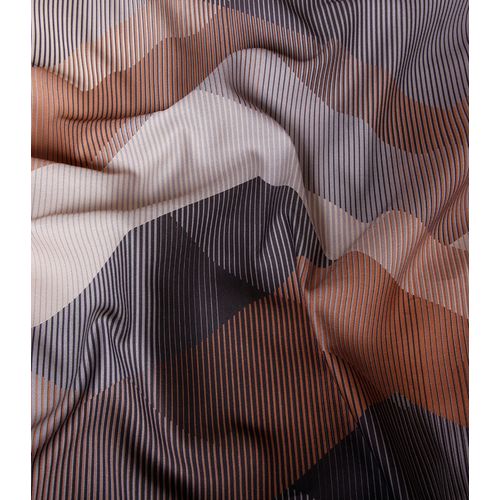 Lot De 2 Taies D'oreiller 50x70 Cm Satin De Coton Imprimé Helix Brown