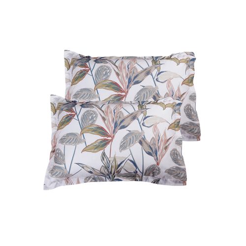 Lot De 2 Taies D'oreiller 50x70 Cm  Coton Imprimé Tiede