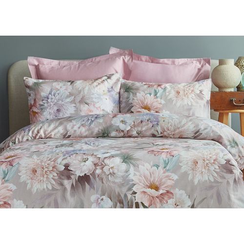 Housse De Couette + Taies Oreiller 240x220 Cm Satin De Coton "poliere"