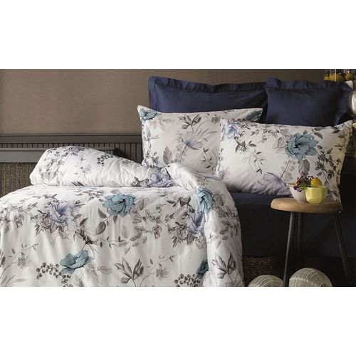 Housse De Couette + Taies Oreiller 240x220 Cm Satin De Coton "laterna"