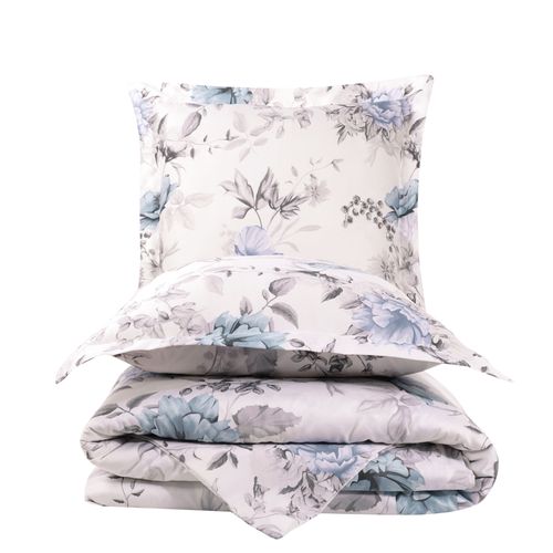 Housse De Couette + Taies Oreiller 240x220 Cm Satin De Coton "laterna"