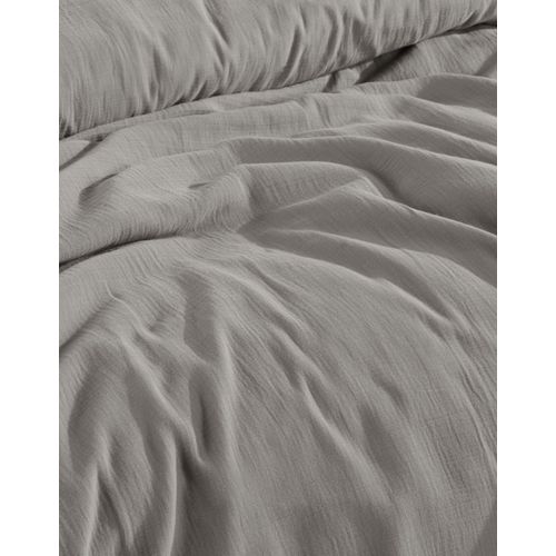 Drap Housse 160x200 Cm Gaze De Coton Gris