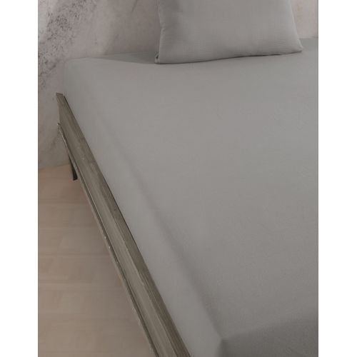 Drap Housse 160x200 Cm Gaze De Coton Gris