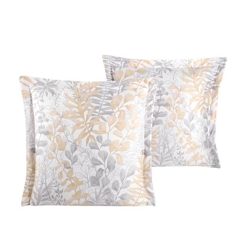 Lot De 2 Taies D'oreiller 63x63 Cm Satin De Coton Imprimé