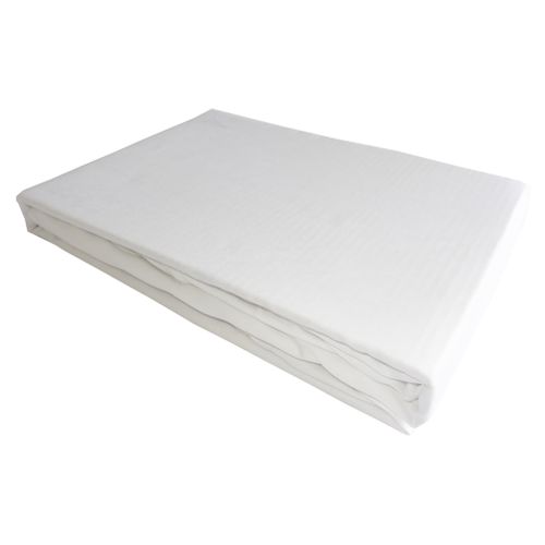 Drap Plat 180x290 Cm Satin De Coton Blanc