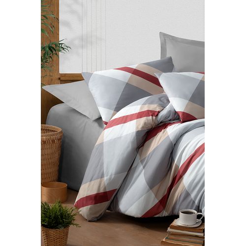 Housse De Couette + Taie D'oreiller 140x200 Cm "sherry" Coton Imprimé.