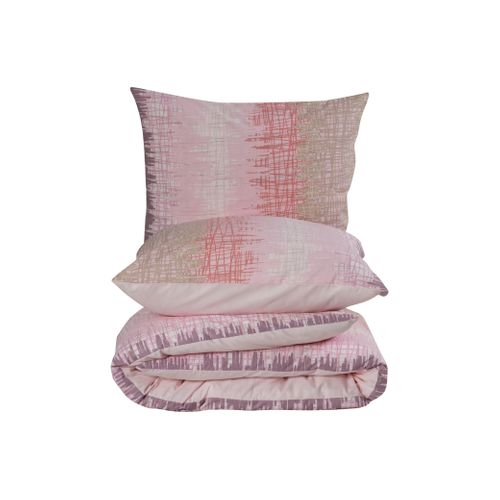 Housse De Couette + Taies D'oreiller 200x200 Cm "polien" Coton Imprimé.