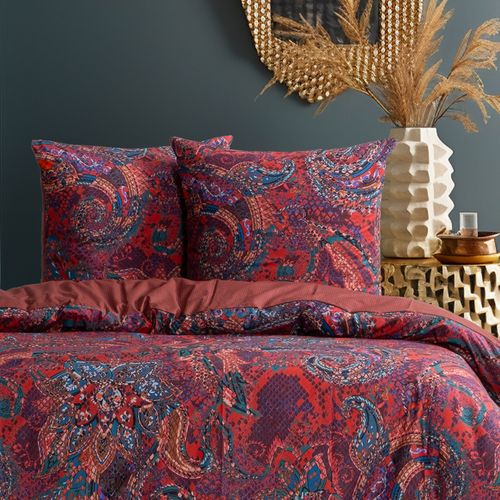 Housse De Couette + Taies D'oreiller 200x200 Cm "harmoney" Coton Imprimé.