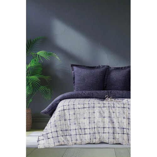 Housse De Couette + Taie D'oreiller 140x200 Cm Satin De Coton "melori"