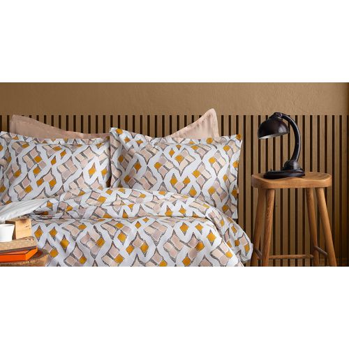 Parure De Lit  2 Personnes  240x220 Cm Satin De Coton Imprimé