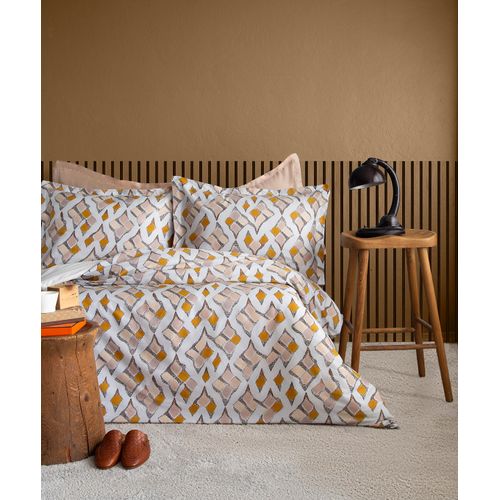 Parure De Lit  2 Personnes  240x220 Cm Satin De Coton Imprimé