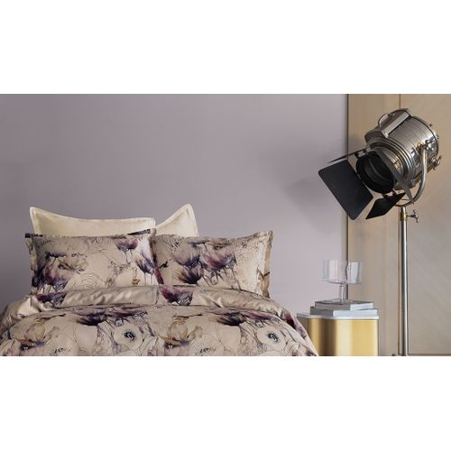 Parure De Lit 2 Personnes 240x220 Cm Satin De Coton Imprimé