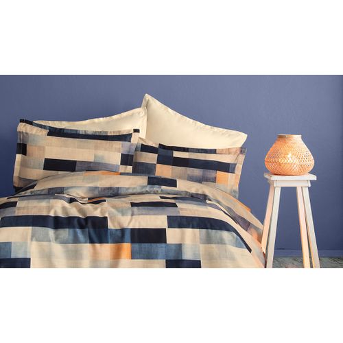 Parure De Lit 2 Personnes 240x220 Cm Satin De Coton Imprimé