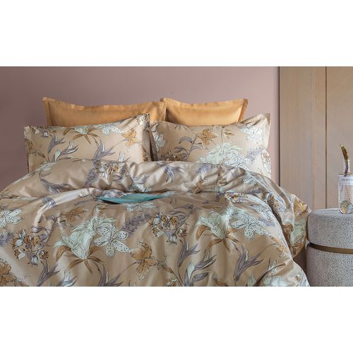 Parure De Lit  2 Personnes  240x220 Cm Satin De Coton Imprimé