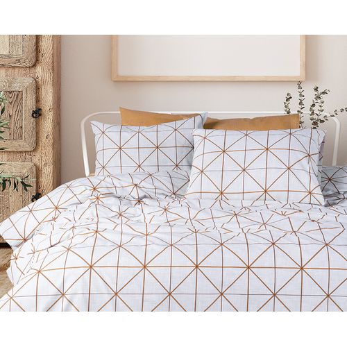 Parure De Lit 2 Personnes 240x220 Cm Coton Imprimé